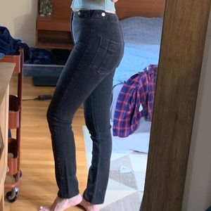 😲RARE AF😲 vintage UO Grey Antics black straight leg jeans Y2K retro details